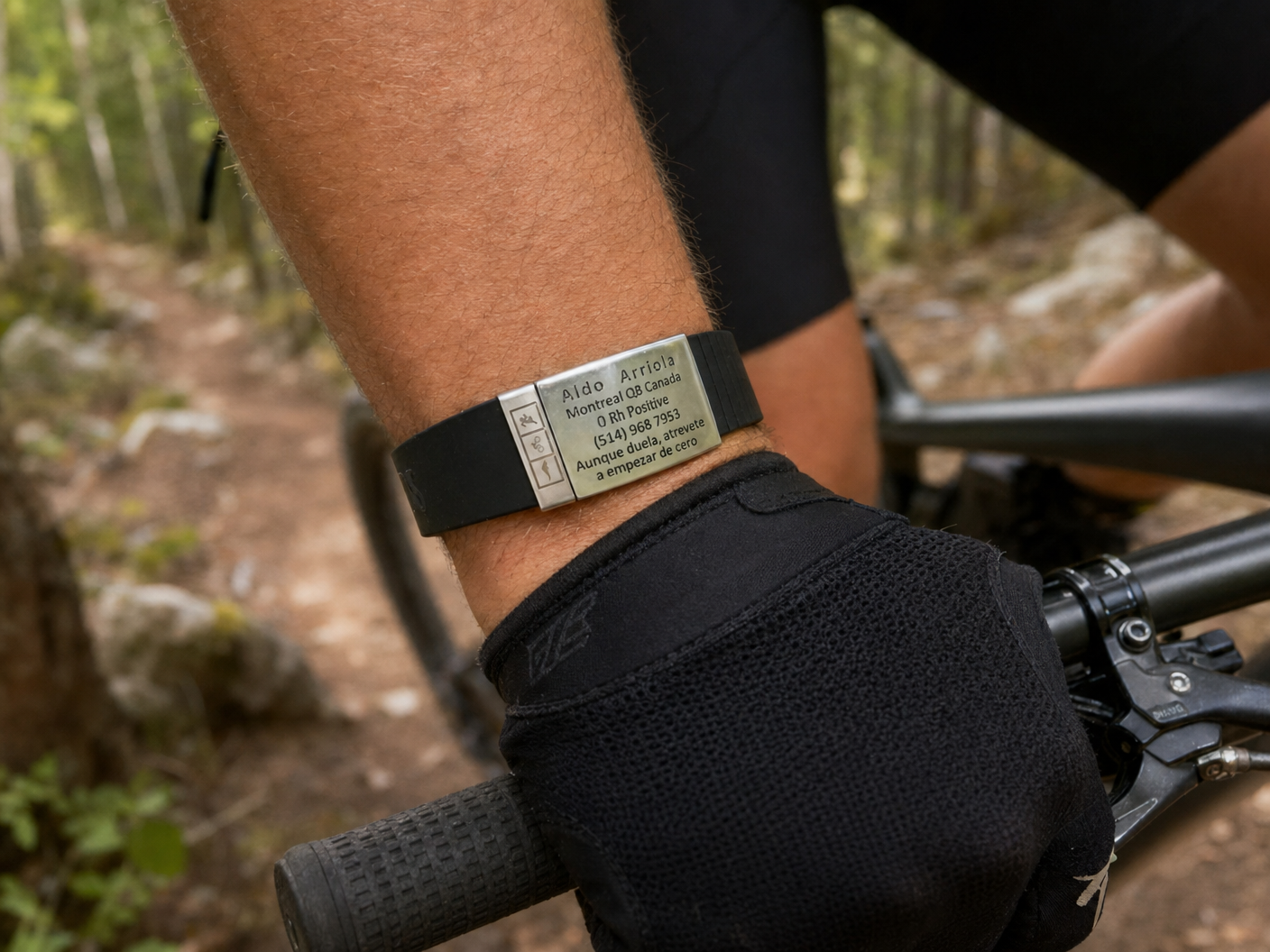 Cyclist with LifeTag ID